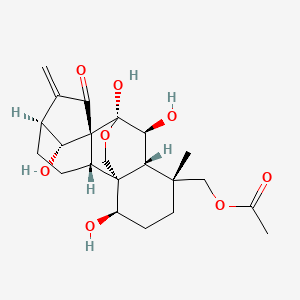 [(1S,2S,5S,8R,9S,10S,11R,12R,15R,18R)-9,10,15,18-Tetrahydroxy-12-methyl-6-methylidene-7-oxo-17-oxapentacyclo[7.6.2.15,8.01,11.02,8]octadecan-12-yl]methyl acetate