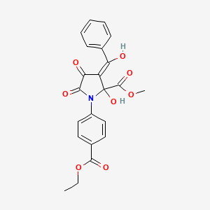 methyl 1-[4-(ethoxycarbonyl)phenyl]-2,4-dihydroxy-5-oxo-3-(phenylcarbonyl)-2,5-dihydro-1H-pyrrole-2-carboxylate