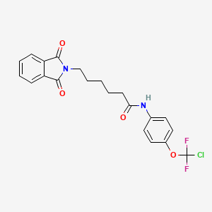 N-{4-[chloro(difluoro)methoxy]phenyl}-6-(1,3-dioxo-1,3-dihydro-2H-isoindol-2-yl)hexanamide