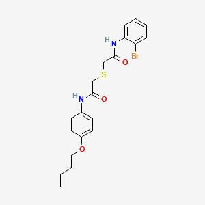 2-({2-[(2-bromophenyl)amino]-2-oxoethyl}sulfanyl)-N-(4-butoxyphenyl)acetamide