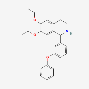 molecular formula C25H27NO3 B11515013 6,7-Diethoxy-1-(3-phenoxyphenyl)-1,2,3,4-tetrahydroisoquinoline 