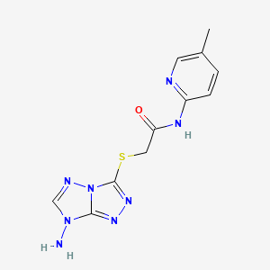 2-({7-Amino-7H-[1,2,4]triazolo[4,3-B][1,2,4]triazol-3-YL}sulfanyl)-N-(5-methylpyridin-2-YL)acetamide