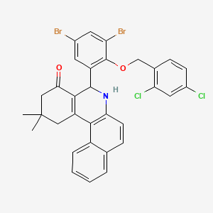 5-{3,5-dibromo-2-[(2,4-dichlorobenzyl)oxy]phenyl}-2,2-dimethyl-2,3,5,6-tetrahydrobenzo[a]phenanthridin-4(1H)-one