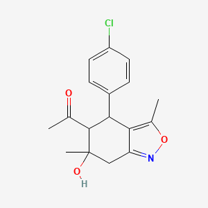 1-[4-(4-Chloro-phenyl)-6-hydroxy-3,6-dimethyl-4,5,6,7-tetrahydro-benzo[c]isoxazol-5-yl]-ethanone