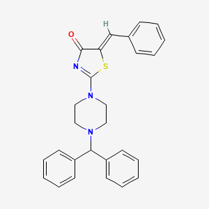 (5Z)-5-benzylidene-2-[4-(diphenylmethyl)piperazin-1-yl]-1,3-thiazol-4(5H)-one