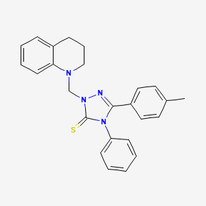 2-(3,4-dihydroquinolin-1(2H)-ylmethyl)-5-(4-methylphenyl)-4-phenyl-2,4-dihydro-3H-1,2,4-triazole-3-thione