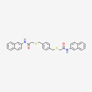 molecular formula C32H28N2O2S2 B11515108 2,2'-[1,4-phenylenebis(methylenethio)]bis(N-2-naphthylacetamide) 