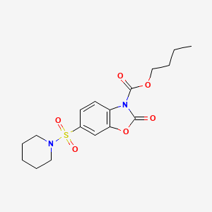 Butyl 2-oxo-6-piperidin-1-ylsulfonyl-1,3-benzoxazole-3-carboxylate