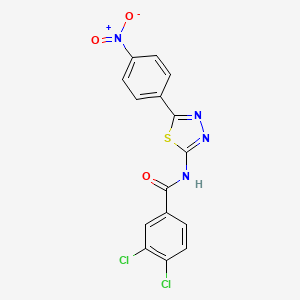 3,4-dichloro-N-[5-(4-nitrophenyl)-1,3,4-thiadiazol-2-yl]benzamide