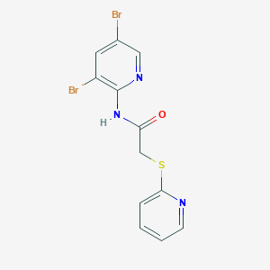 molecular formula C12H9Br2N3OS B11515124 N-(3,5-dibromopyridin-2-yl)-2-(pyridin-2-ylsulfanyl)acetamide 