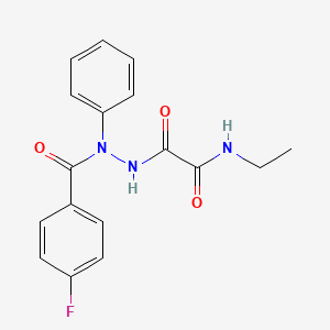 Acetamide, 2-[2-(4-fluorobenzoyl)-2-phenylhydrazino]-2-oxo-N-ethyl-