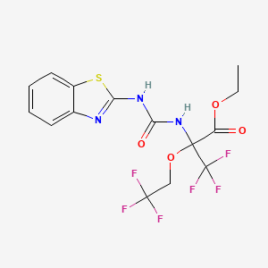 ethyl N-(1,3-benzothiazol-2-ylcarbamoyl)-3,3,3-trifluoro-2-(2,2,2-trifluoroethoxy)alaninate