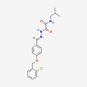 molecular formula C20H22ClN3O3 B11515178 2-[(2E)-2-{4-[(2-chlorobenzyl)oxy]benzylidene}hydrazinyl]-N-(2-methylpropyl)-2-oxoacetamide 