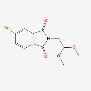 molecular formula C12H12BrNO4 B11515183 5-bromo-2-(2,2-dimethoxyethyl)-1H-isoindole-1,3(2H)-dione 