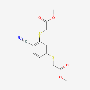 molecular formula C13H13NO4S2 B11515231 (2-Cyano-5-methoxycarbonylmethylsulfanyl-phenylsulfanyl)-acetic acid methyl ester 