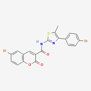 6-bromo-N-[4-(4-bromophenyl)-5-methyl-1,3-thiazol-2-yl]-2-oxo-2H-chromene-3-carboxamide