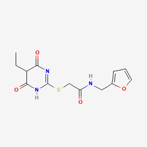 2-[(5-ethyl-4,6-dioxo-1,4,5,6-tetrahydropyrimidin-2-yl)sulfanyl]-N-(furan-2-ylmethyl)acetamide