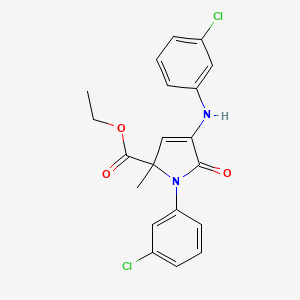 ethyl 1-(3-chlorophenyl)-4-[(3-chlorophenyl)amino]-2-methyl-5-oxo-2,5-dihydro-1H-pyrrole-2-carboxylate