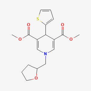 Dimethyl 1-(tetrahydrofuran-2-ylmethyl)-4-(thiophen-2-yl)-1,4-dihydropyridine-3,5-dicarboxylate