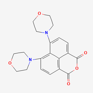 molecular formula C20H20N2O5 B11515317 6,7-dimorpholino-1H,3H-benzo[de]isochromene-1,3-dione 