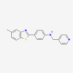 4-(5-methyl-1,3-benzothiazol-2-yl)-N-(pyridin-4-ylmethyl)aniline