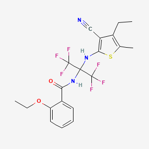 N-{2-[(3-cyano-4-ethyl-5-methylthiophen-2-yl)amino]-1,1,1,3,3,3-hexafluoropropan-2-yl}-2-ethoxybenzamide