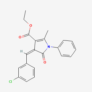 Ethyl (4Z)-4-(3-chlorobenzylidene)-2-methyl-5-oxo-1-phenyl-4,5-dihydro-1H-pyrrole-3-carboxylate