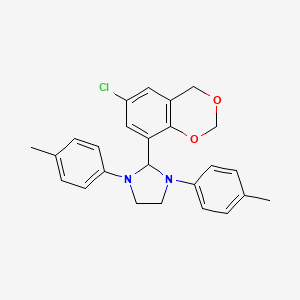 2-(6-chloro-4H-1,3-benzodioxin-8-yl)-1,3-bis(4-methylphenyl)imidazolidine