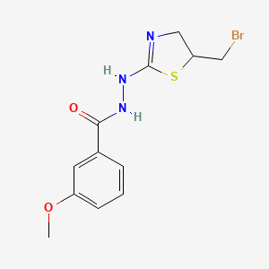 N'-[(2Z)-5-(bromomethyl)-1,3-thiazolidin-2-ylidene]-3-methoxybenzohydrazide