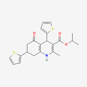 Propan-2-yl 2-methyl-5-oxo-4,7-di(thiophen-2-yl)-1,4,5,6,7,8-hexahydroquinoline-3-carboxylate