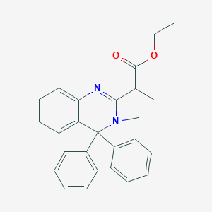 molecular formula C26H26N2O2 B11515492 Ethyl 2-(3-methyl-4,4-diphenyl-3,4-dihydroquinazolin-2-yl)propanoate 