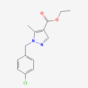 molecular formula C14H15ClN2O2 B11515523 ethyl 1-(4-chlorobenzyl)-5-methyl-1H-pyrazole-4-carboxylate 