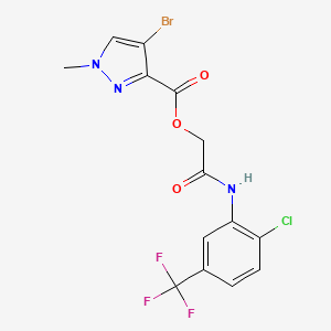 2-{[2-chloro-5-(trifluoromethyl)phenyl]amino}-2-oxoethyl 4-bromo-1-methyl-1H-pyrazole-3-carboxylate