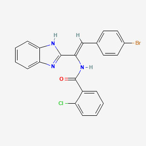 N-[(Z)-1-(1H-benzimidazol-2-yl)-2-(4-bromophenyl)ethenyl]-2-chlorobenzamide