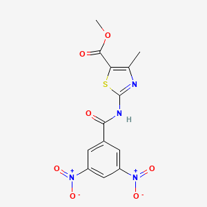 Methyl 2-{[(3,5-dinitrophenyl)carbonyl]amino}-4-methyl-1,3-thiazole-5-carboxylate