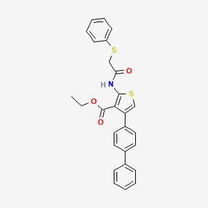 Ethyl 4-(biphenyl-4-yl)-2-{[(phenylsulfanyl)acetyl]amino}thiophene-3-carboxylate