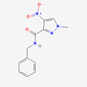 molecular formula C12H12N4O3 B11515553 N-benzyl-1-methyl-4-nitropyrazole-3-carboxamide CAS No. 303066-06-0