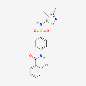 2-chloro-N-{4-[(3,4-dimethyl-1,2-oxazol-5-yl)sulfamoyl]phenyl}benzamide