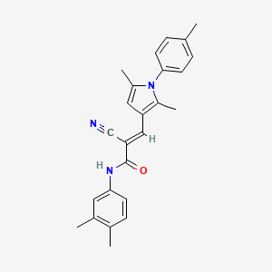 (2E)-2-cyano-3-[2,5-dimethyl-1-(4-methylphenyl)-1H-pyrrol-3-yl]-N-(3,4-dimethylphenyl)prop-2-enamide