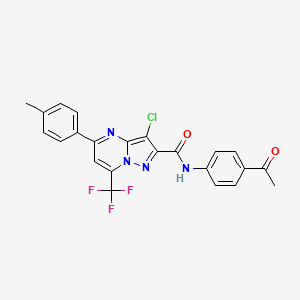 N-(4-acetylphenyl)-3-chloro-5-(4-methylphenyl)-7-(trifluoromethyl)pyrazolo[1,5-a]pyrimidine-2-carboxamide