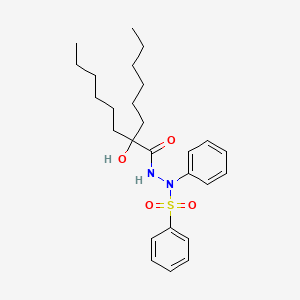 N'-(benzenesulfonyl)-2-hexyl-2-hydroxy-N'-phenyloctanehydrazide