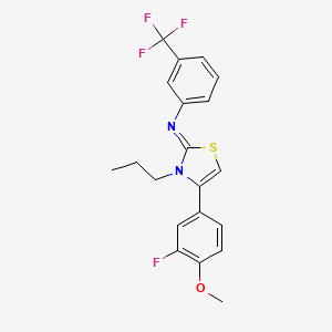 N-[(2Z)-4-(3-fluoro-4-methoxyphenyl)-3-propyl-1,3-thiazol-2(3H)-ylidene]-3-(trifluoromethyl)aniline