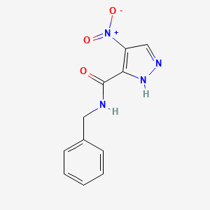 molecular formula C11H10N4O3 B11515604 N-benzyl-4-nitro-1H-pyrazole-5-carboxamide CAS No. 405278-65-1