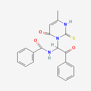 N-[1-(4-methyl-6-oxo-2-sulfanylpyrimidin-1(6H)-yl)-2-oxo-2-phenylethyl]benzamide