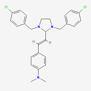 4-{(E)-2-[1,3-bis(4-chlorobenzyl)imidazolidin-2-yl]ethenyl}-N,N-dimethylaniline