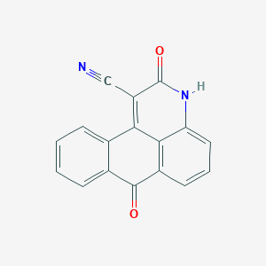 molecular formula C17H8N2O2 B11515678 2,7-Dioxo-2,7-dihydro-3H-naphtho[1,2,3-de]quinoline-1-carbonitrile CAS No. 175026-97-8