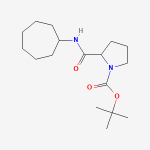 Tert-butyl 2-(cycloheptylcarbamoyl)pyrrolidine-1-carboxylate