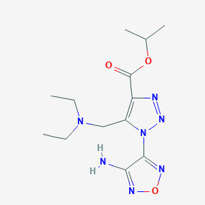 molecular formula C13H21N7O3 B11515715 Propan-2-yl 1-(4-amino-1,2,5-oxadiazol-3-yl)-5-(diethylaminomethyl)triazole-4-carboxylate 