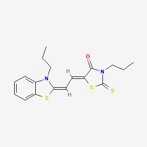 (5Z)-3-propyl-5-[(2E)-2-(3-propyl-1,3-benzothiazol-2(3H)-ylidene)ethylidene]-2-thioxo-1,3-thiazolidin-4-one