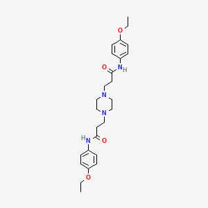 molecular formula C26H36N4O4 B11515731 3,3'-piperazine-1,4-diylbis[N-(4-ethoxyphenyl)propanamide] 